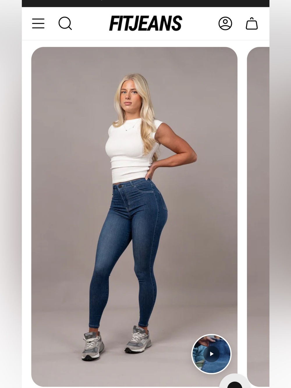 Fitjeans Space Blue Denim Skinny Jeans - S